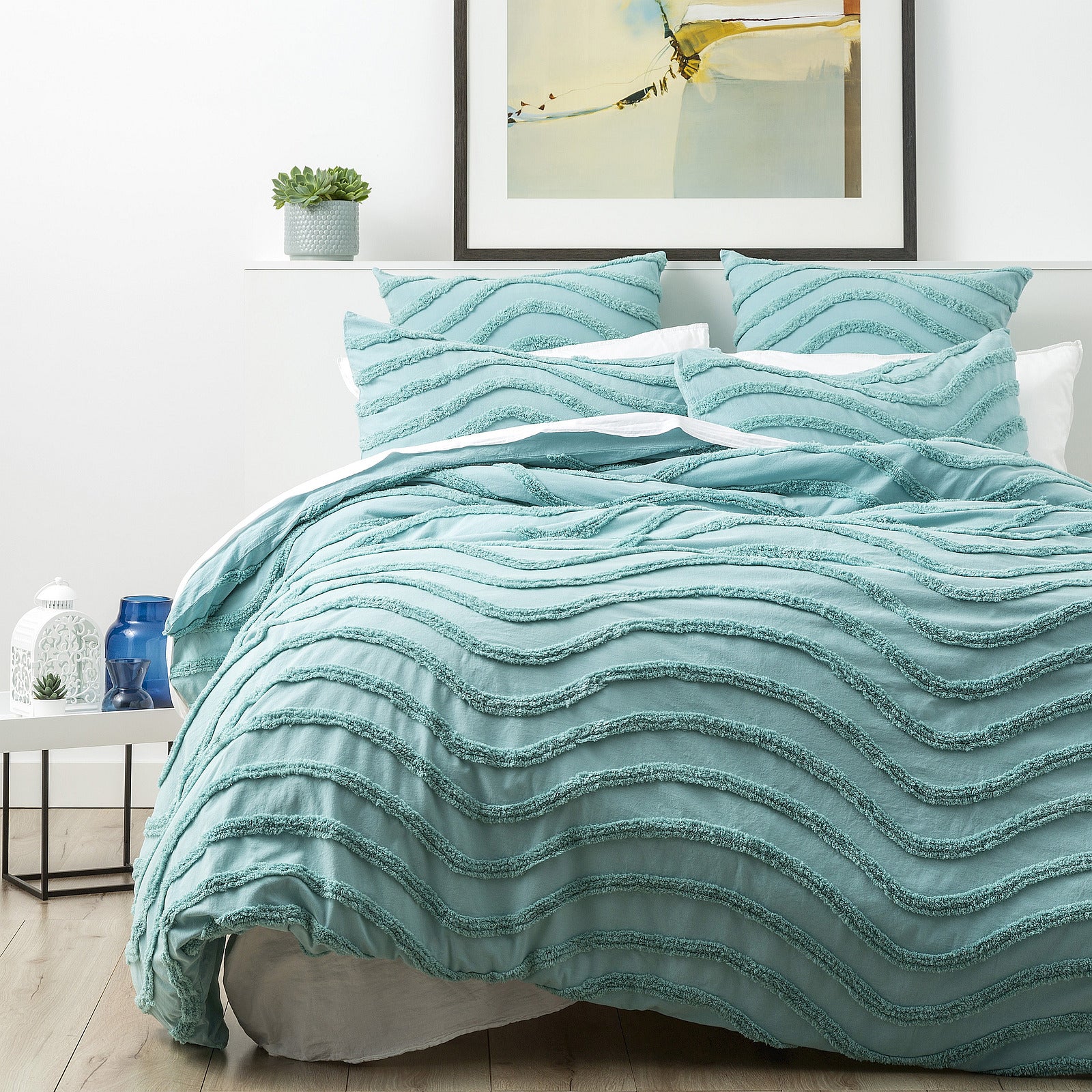 Quilt Cover Wave Aqua quilt cover set