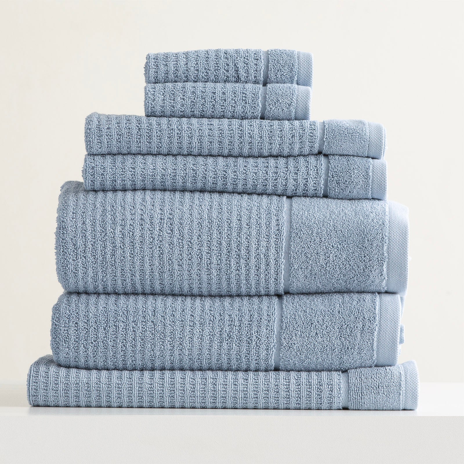 Bath Towels in Australia Cambridge Towel Blue Cotton textured Bathroom towels