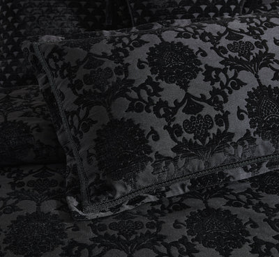 DAVINCI IMPERIAL BLACK  QUILT COVER SET