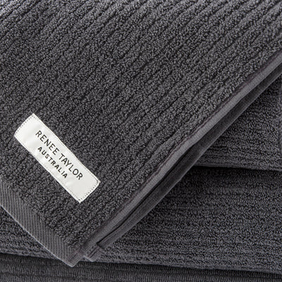 Cobblestone Ribbed Towels Granite