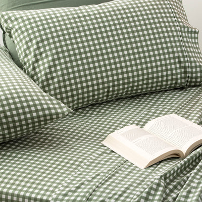 Flannelette Sheet Set Egyptian Cotton Gingham