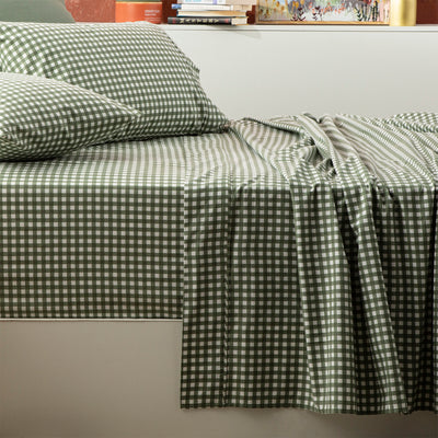 Flannelette Sheet Set Egyptian Cotton Gingham