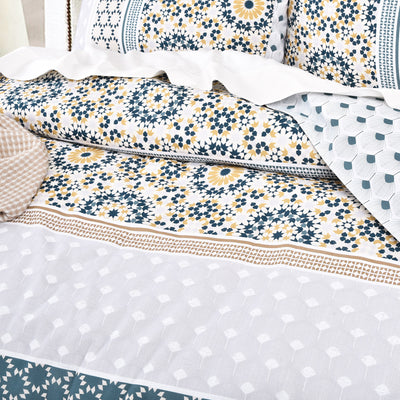 Benitta Quilt Cover Set 300 Thread Count Cotton Reversible