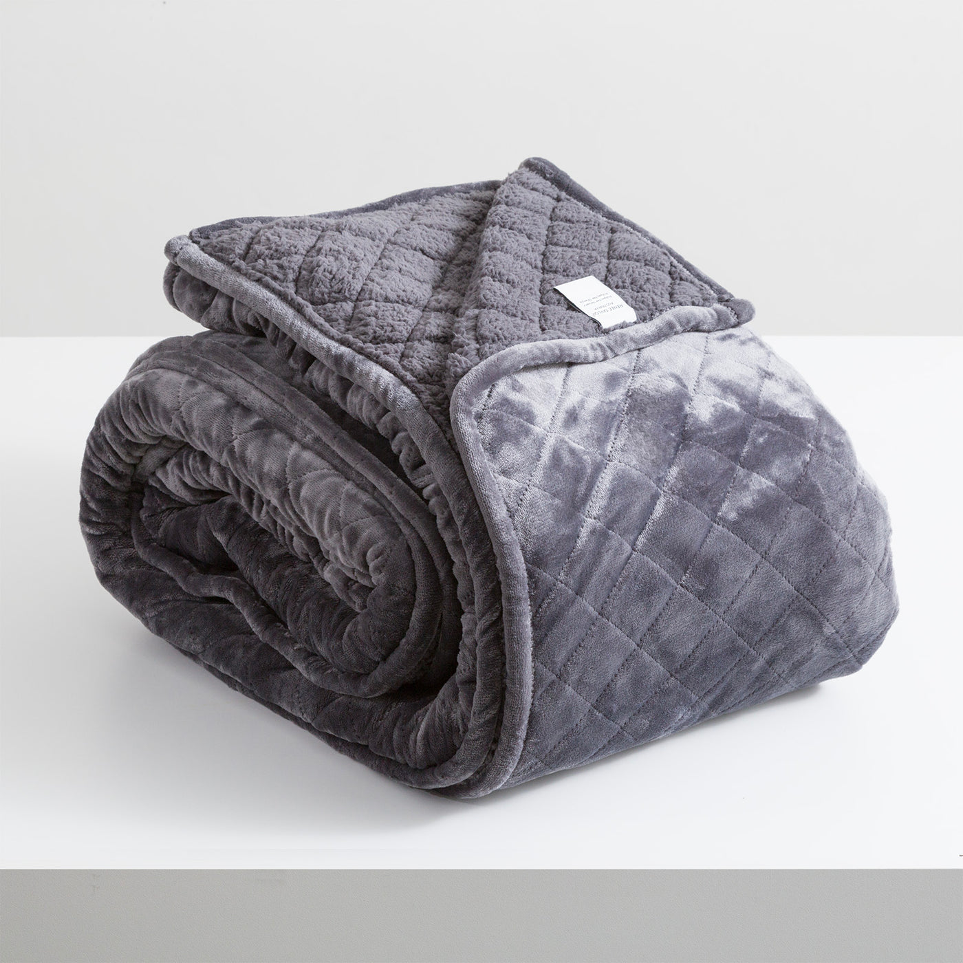 Heston Sherpa Velvet Blanket Graphite