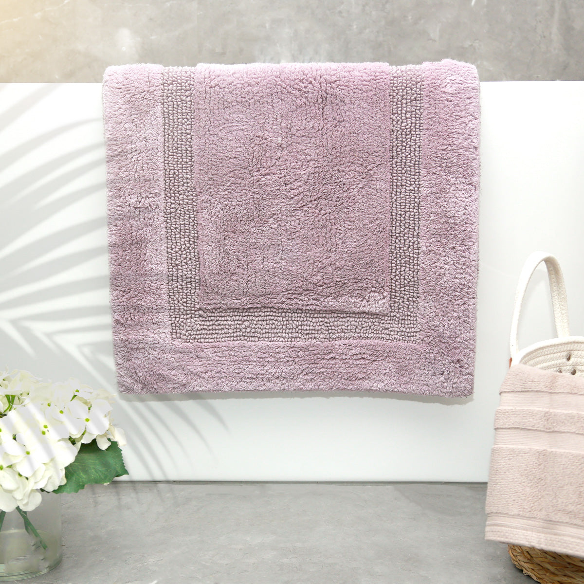 Bath Mat Soho Cotton Reversible in Lilac