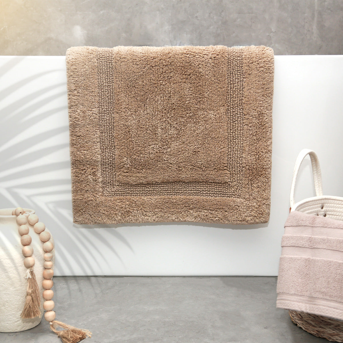 Bath Mat Soho Cotton Reversible in Mocha