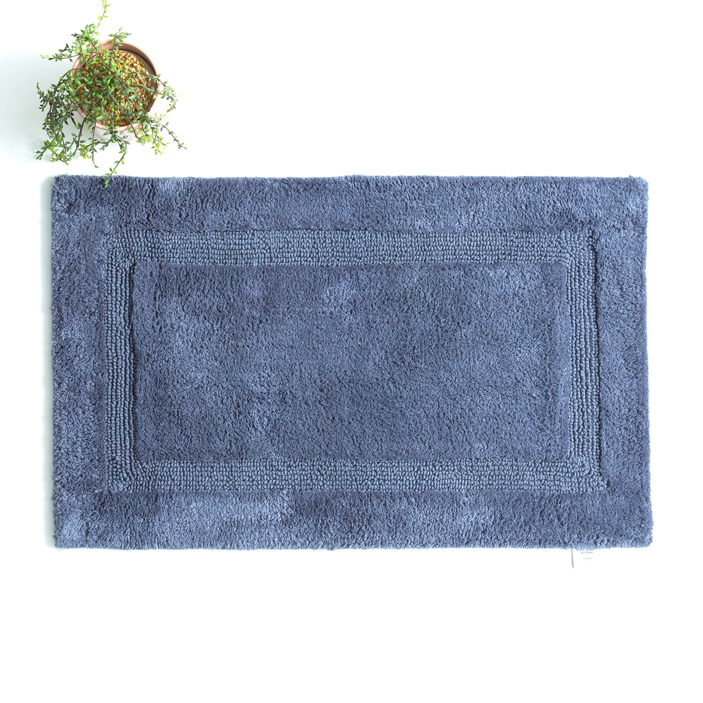 Bath Mat Soho Cotton Reversible in Blue