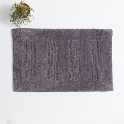 Cotton Reversible Bath Mat Retreat Nickel