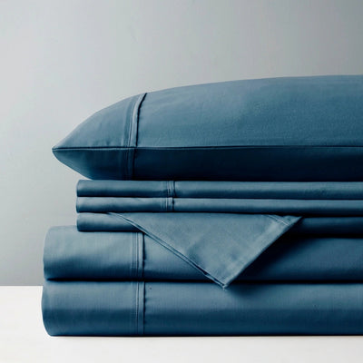 Park Avenue 600 TC Egyptian Cotton Sateen Sheet Set Indigo