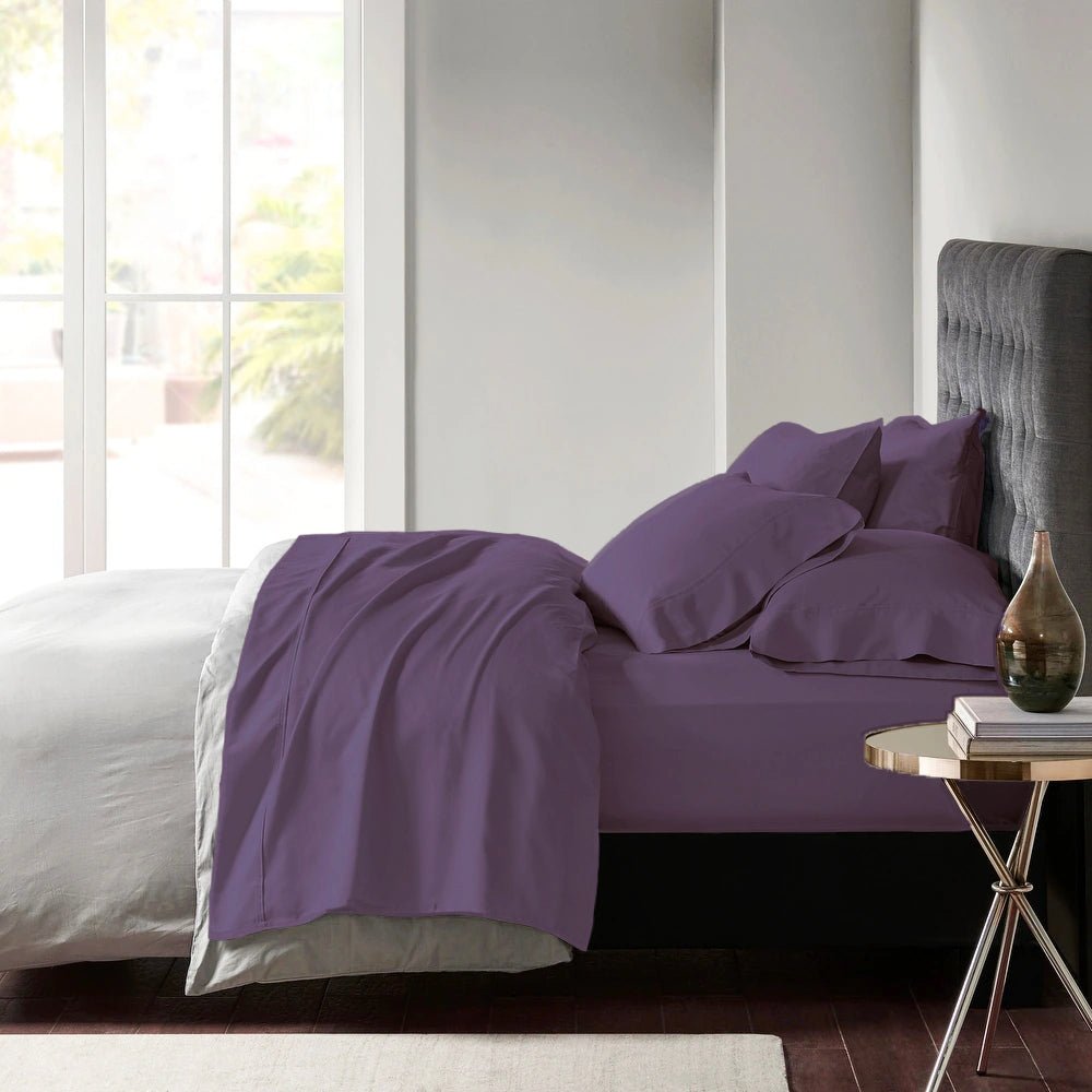 Park Avenue 600 TC Egyptian Cotton Sateen Sheet Set Plum