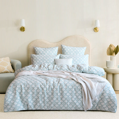 Renee Taylor Coralium Chenille Tufted Jacquard Quilt Cover Set