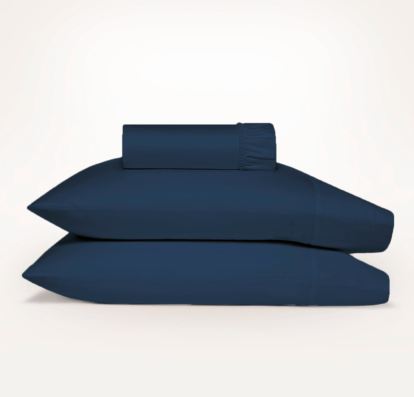 1500 Thread Count Cotton Blend Fitted Sheet & Pillowcase Set Indigo - No Flat Sheet