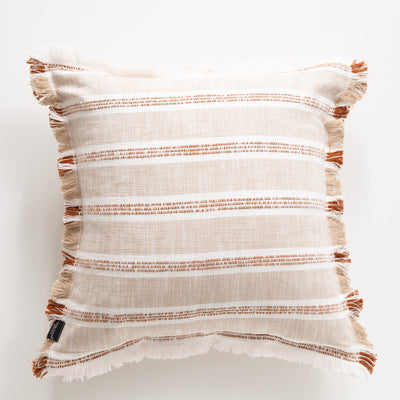 Capri Stripe Cushion 50 x 50 Cms Natural