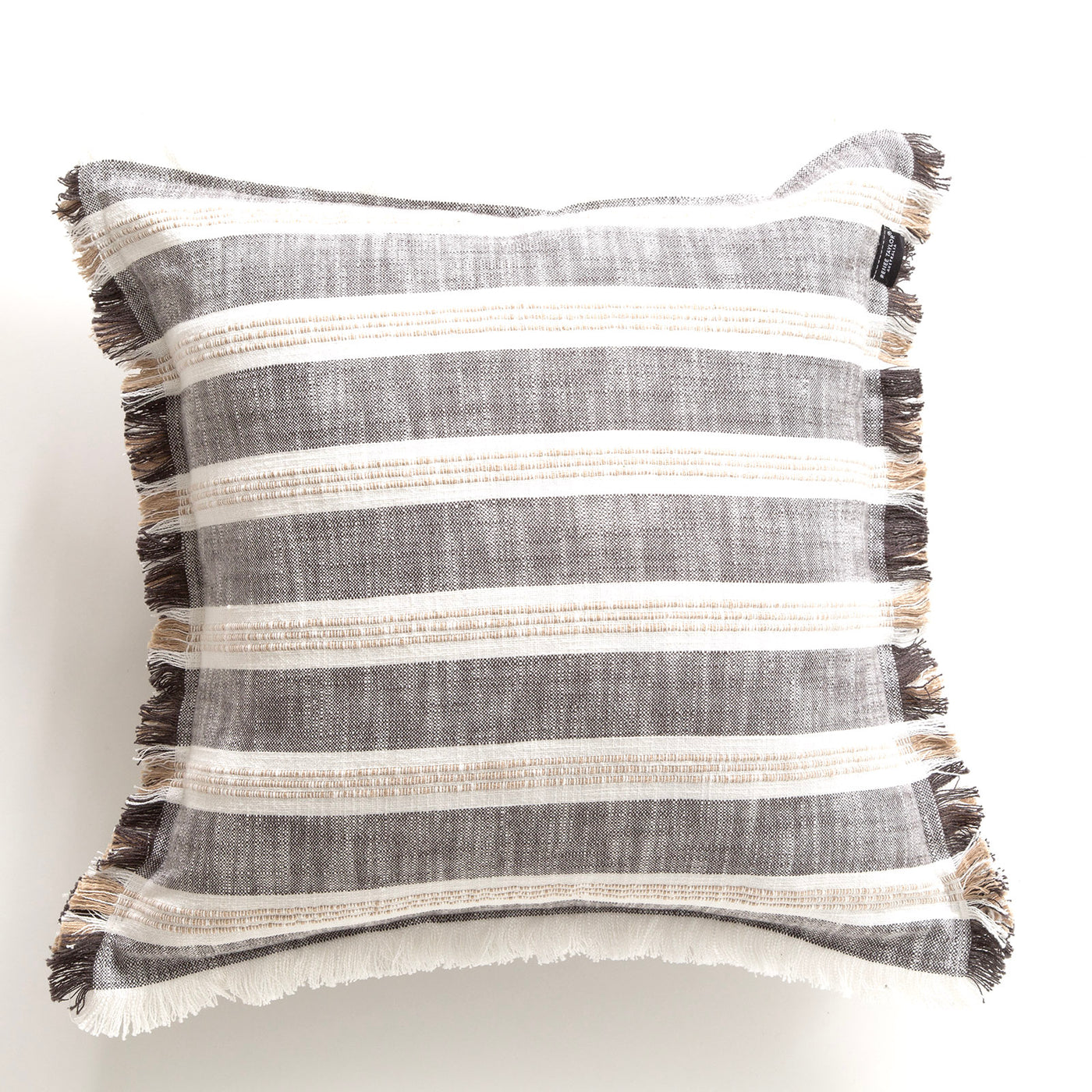 Capri Stripe Cushion 50 x 50 Cms Onyx