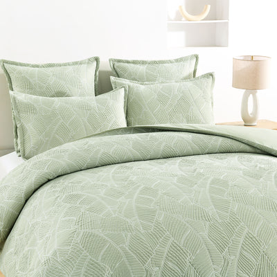 Woods Quilt Cover Set Jacquard Sage