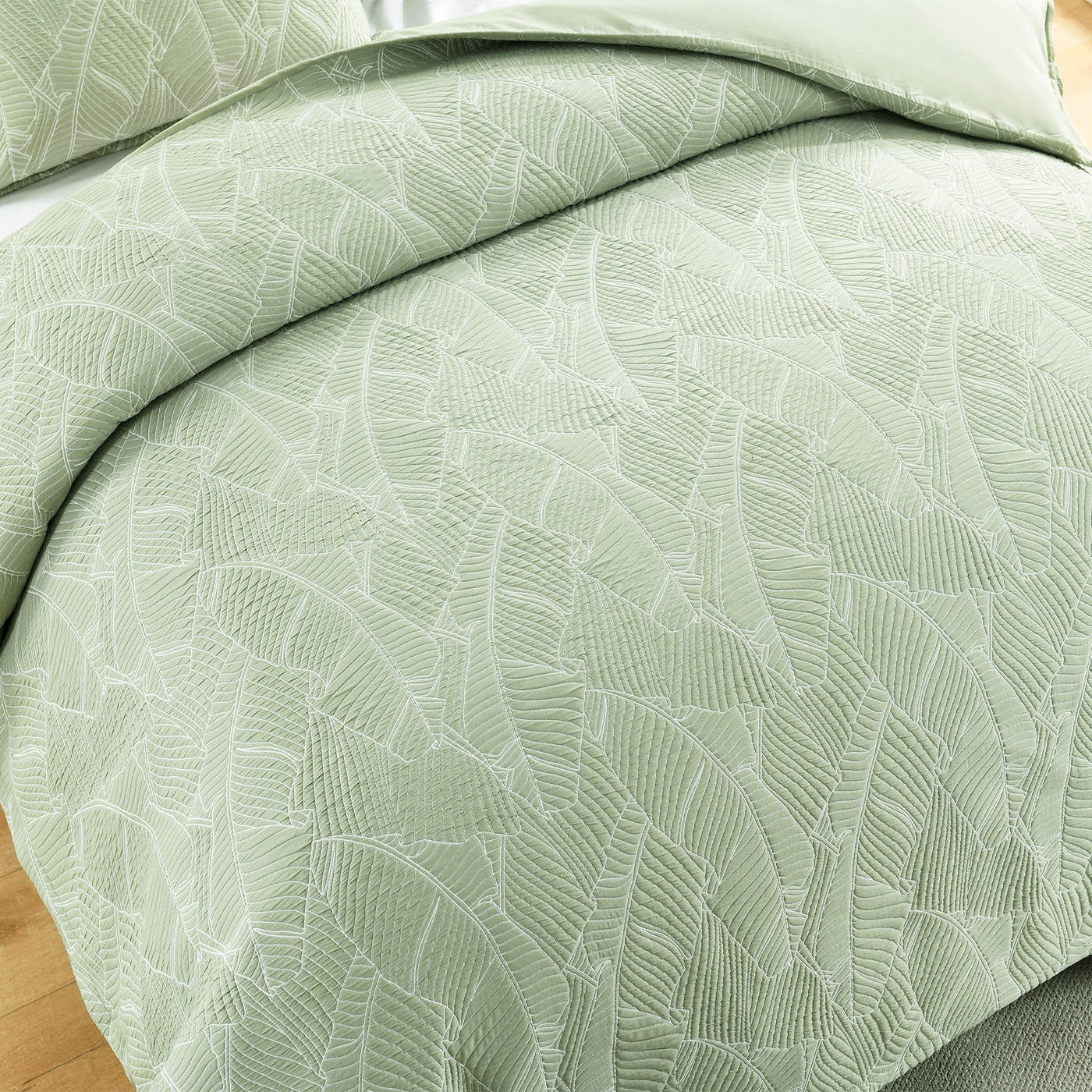 Woods Quilt Cover Set Jacquard Sage