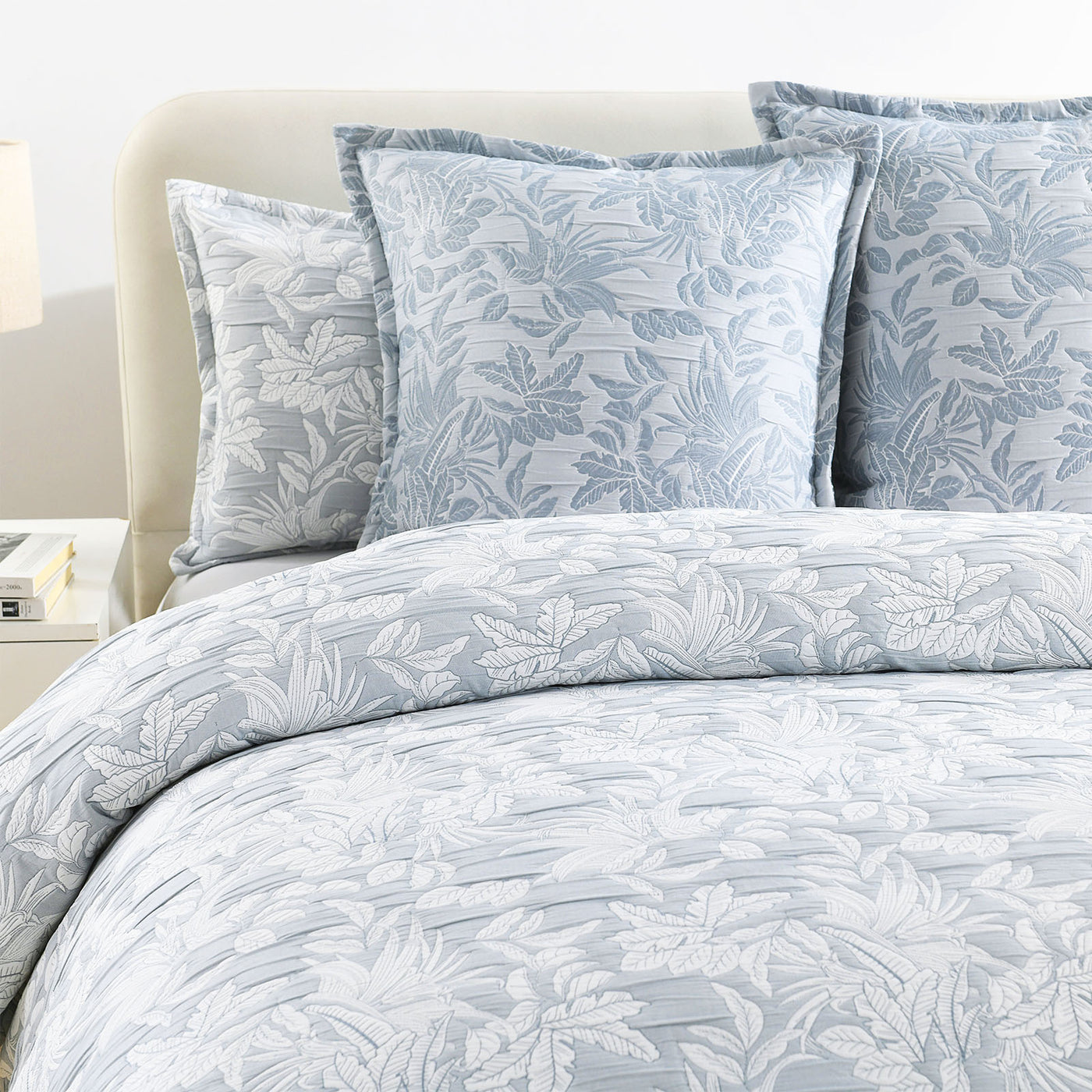 Westley Quilt Cover Set Jacquard Aqua