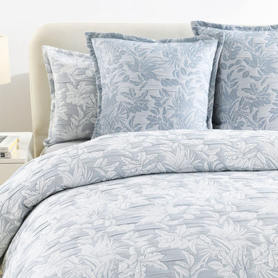 Westley Quilt Cover Set Jacquard Aqua