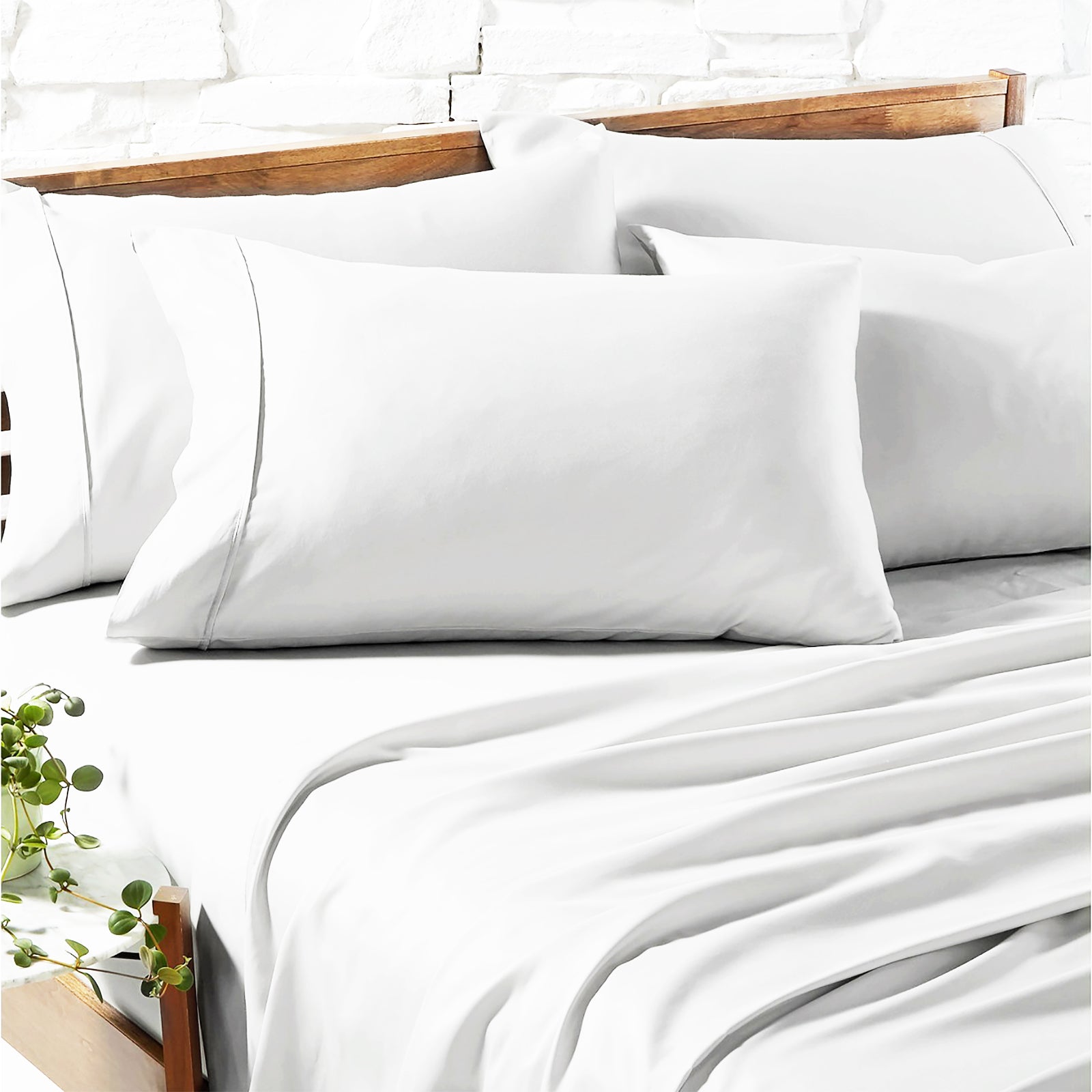 Ramesses Egyptian Cotton Flannel Sheet Set White Single main image 0
