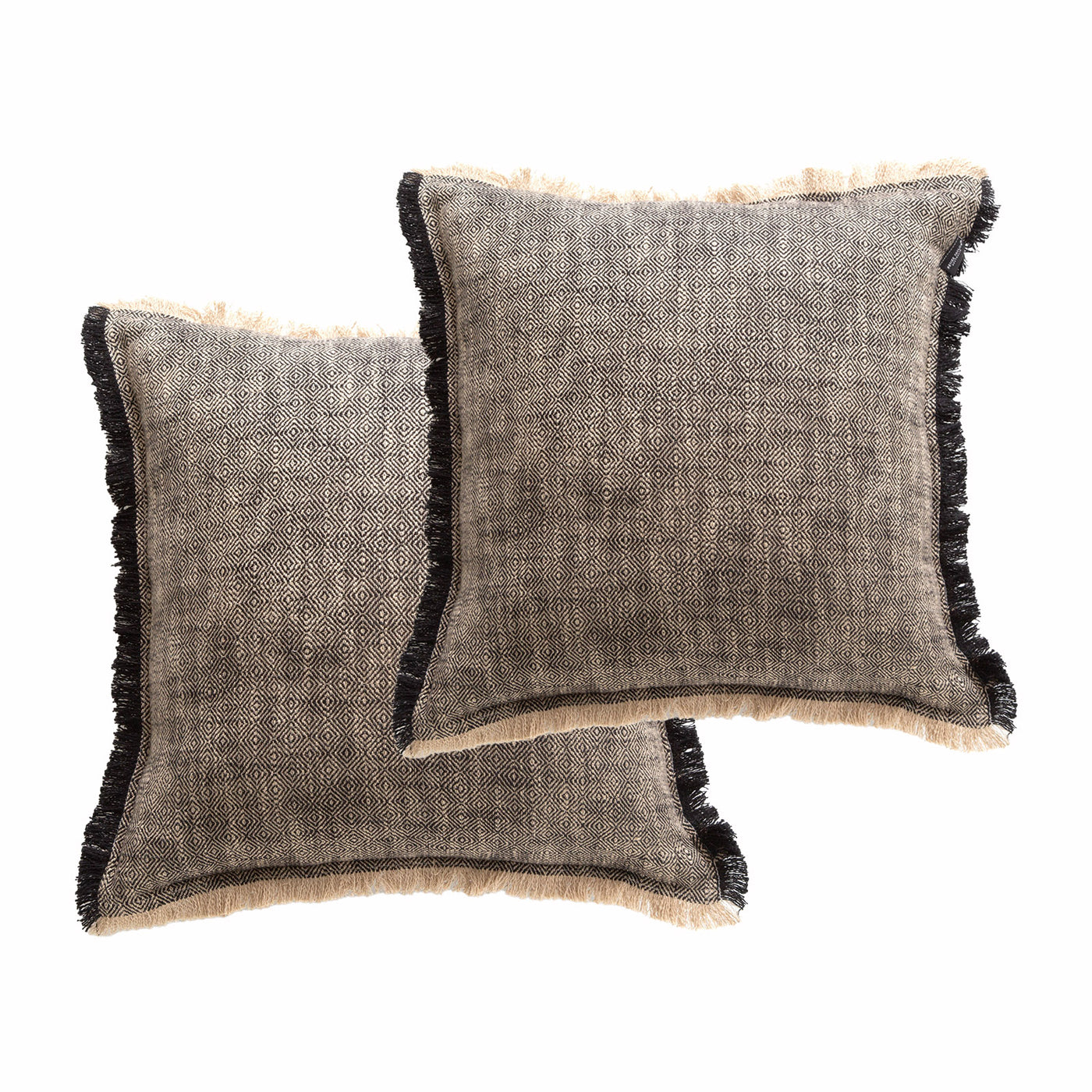 Franco Cushion Twin Pack 50 x 50 Cms Coal