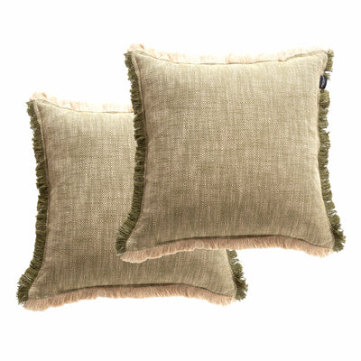 Franco Cushion Twin Pack 50 x 50 Cms Olive