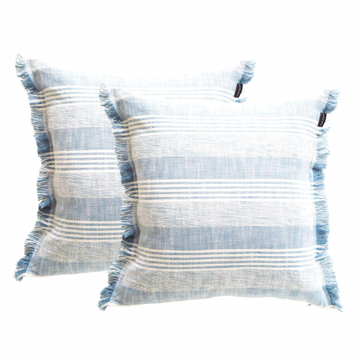 Kent Stripe Cushion Twin Pack 50 x 50 Cms Ocean