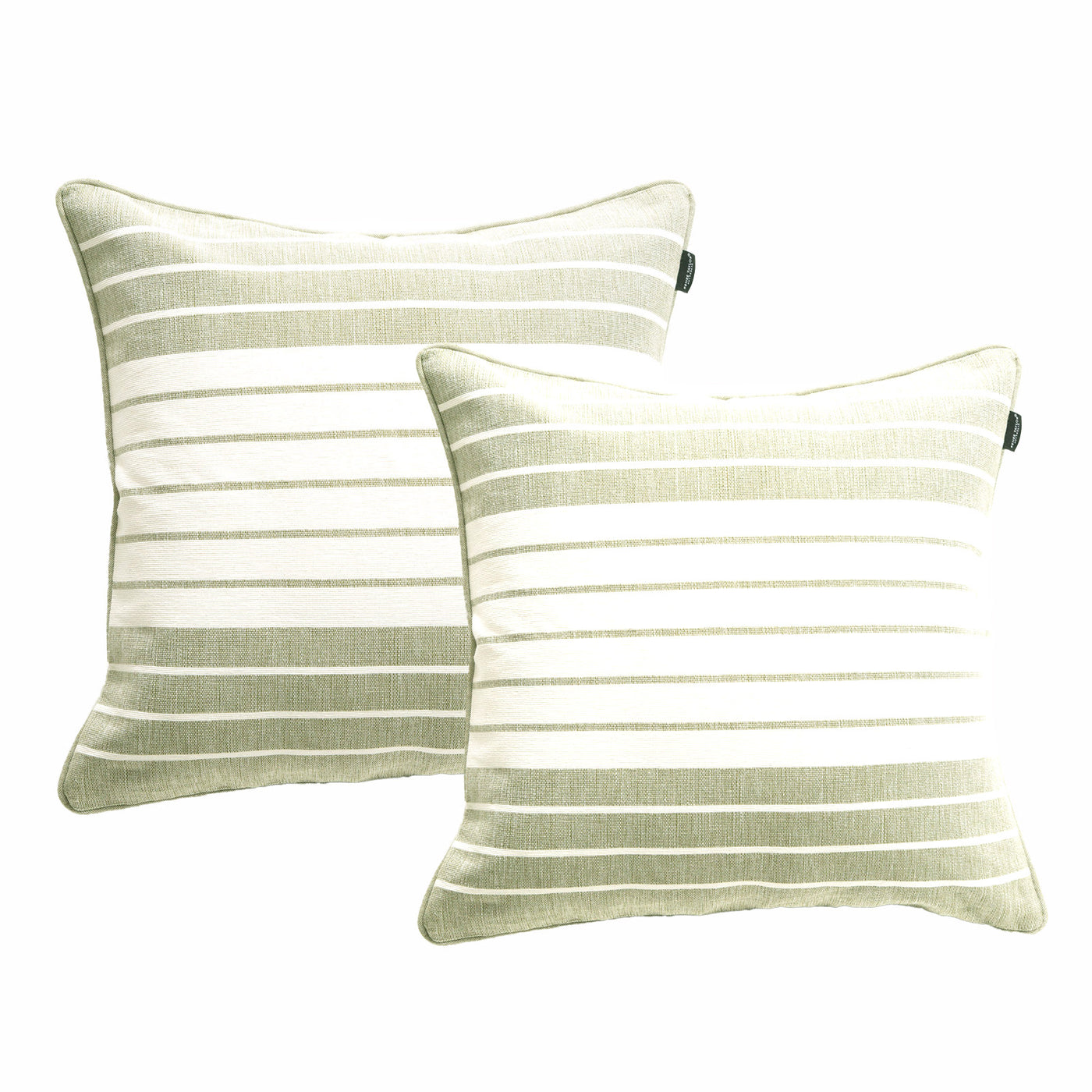 Palma Stripe Cushion Twin Pack 50 x 50 Cms Khaki