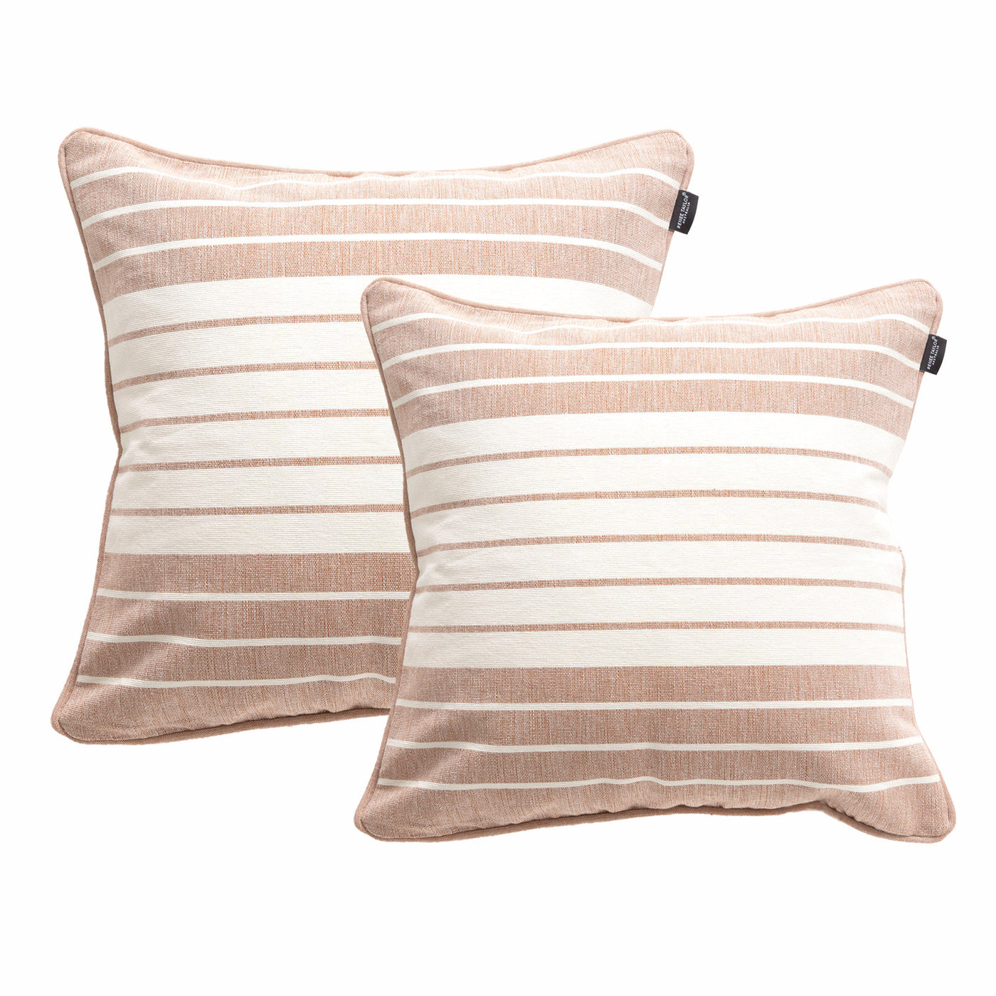 Palma Stripe Cushion Twin Pack 50 x 50 Cms Copper