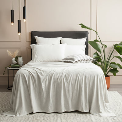 Comfort T’s Organic Cotton Jersey Sheet Set Ecru