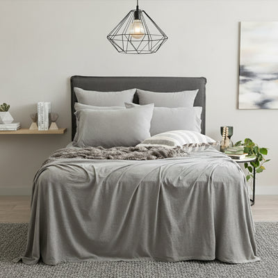 Comfort T’s Organic Cotton Jersey Sheet Set Charcoal