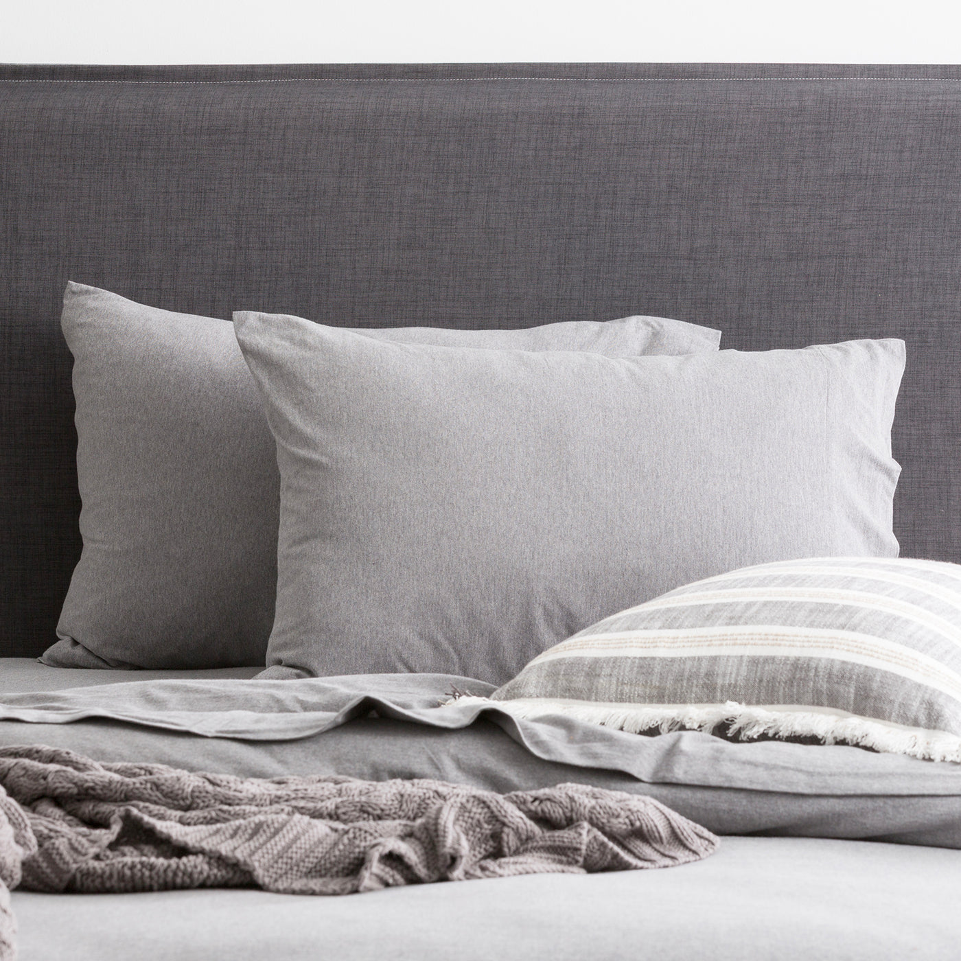 Comfort T’s Organic Cotton Jersey Sheet Set Charcoal