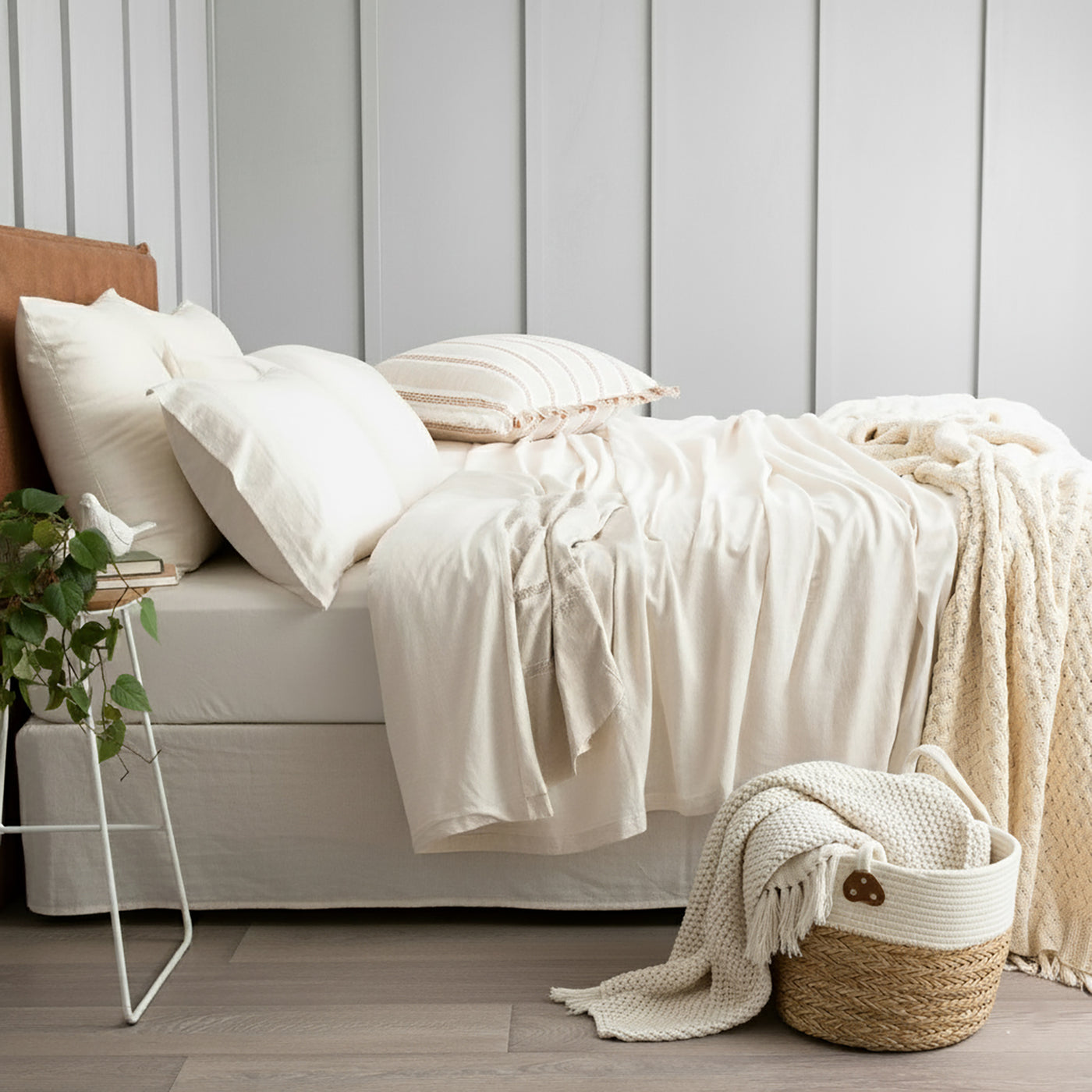 Comfort T’s Organic Cotton Jersey Sheet Set Oatmeal