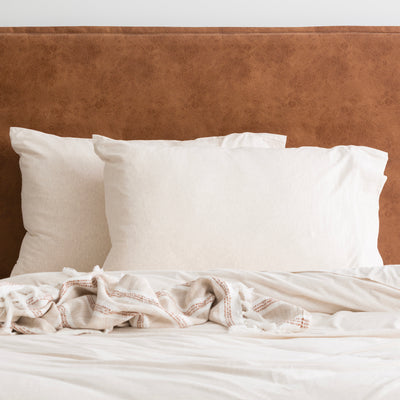 Comfort T’s Organic Cotton Jersey Fitted Sheet & Pillowcase - No Flat Sheet Oatmeal