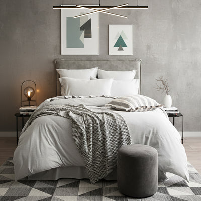 Comfort T’s Organic Cotton Jersey Quilt Cover Set Grey Marle