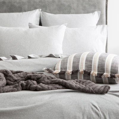 Comfort T’s Organic Cotton Jersey Quilt Cover Set Grey Marle