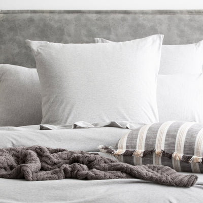 Comfort T’s Organic Cotton Jersey Quilt Cover Set Grey Marle