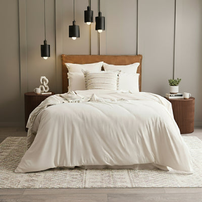 Comfort T’s Organic Cotton Jersey Quilt Cover Set Oatmeal