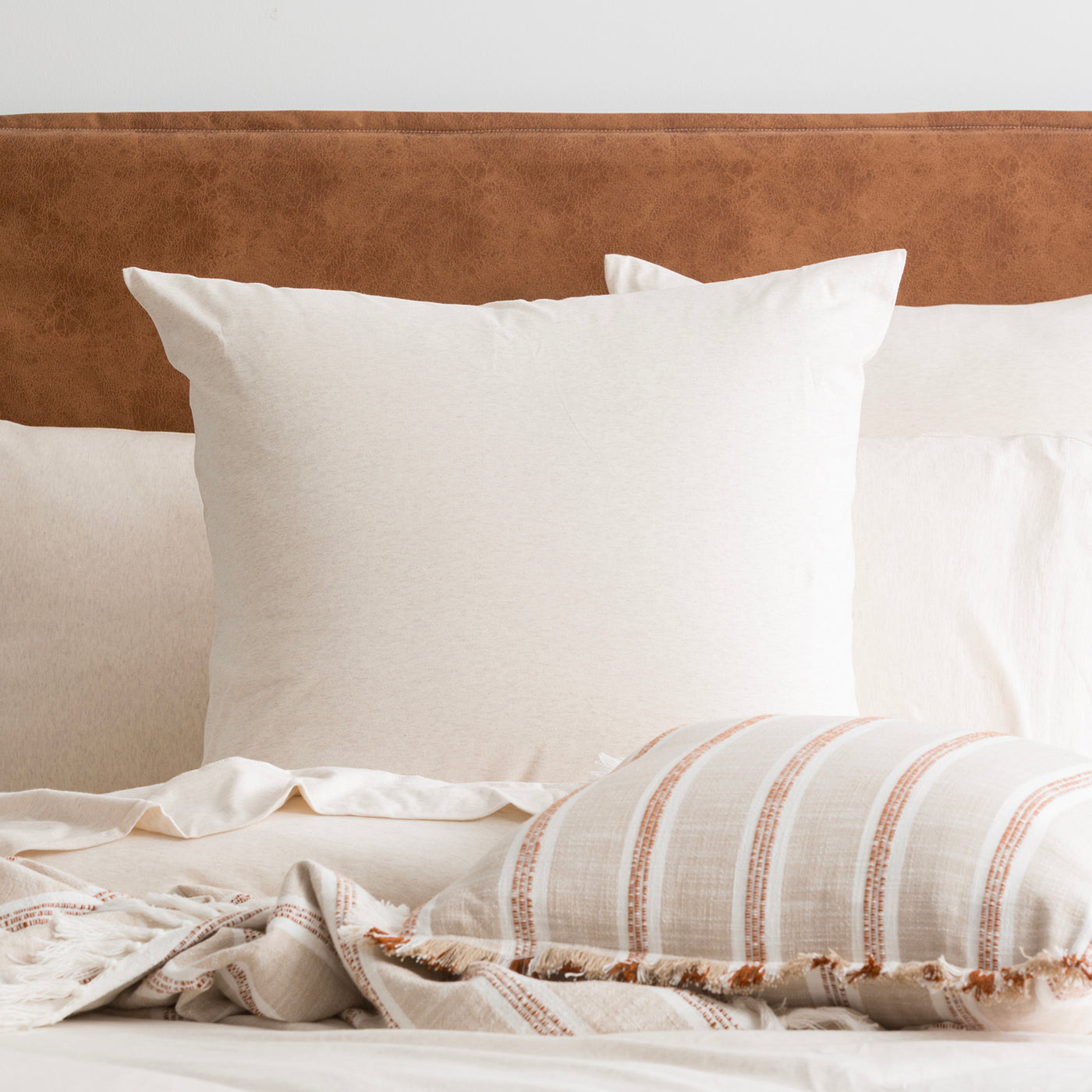 Comfort T’s Organic Cotton Jersey Quilt Cover Set Oatmeal