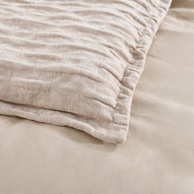 Marley Jacquard Quilt Cover Set Champagne