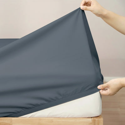 Egyptian Cotton Sheet Set 400 Thread Count Steel Blue