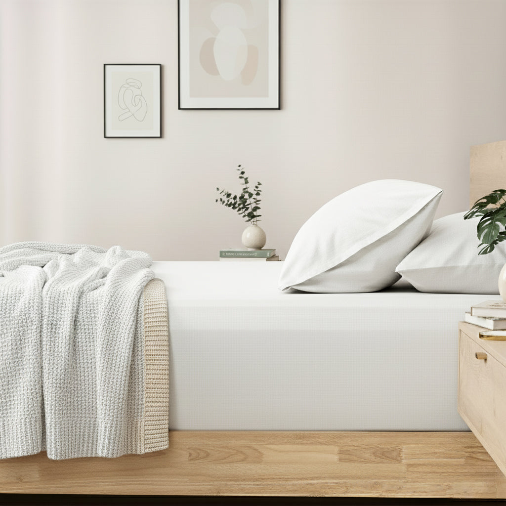 Egyptian Cotton Fitted and Pillow Case Set 400 Thread Count White