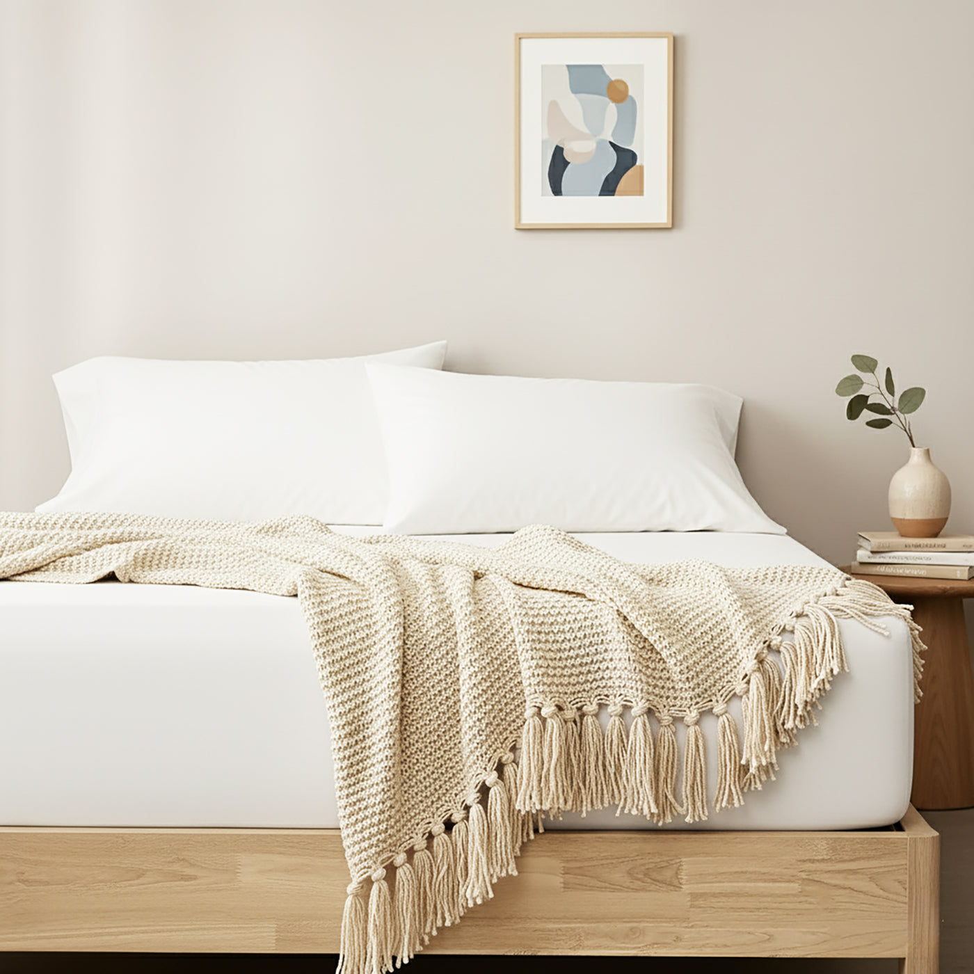 Egyptian Cotton Fitted and Pillow Case Set 400 Thread Count White