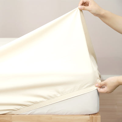 Egyptian Cotton Fitted and Pillow Case Set 400 Thread Count Vanilla