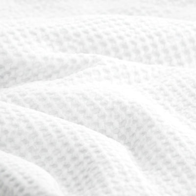 Boronia Stone Washed Cotton Waffle Comforter Set Ivory