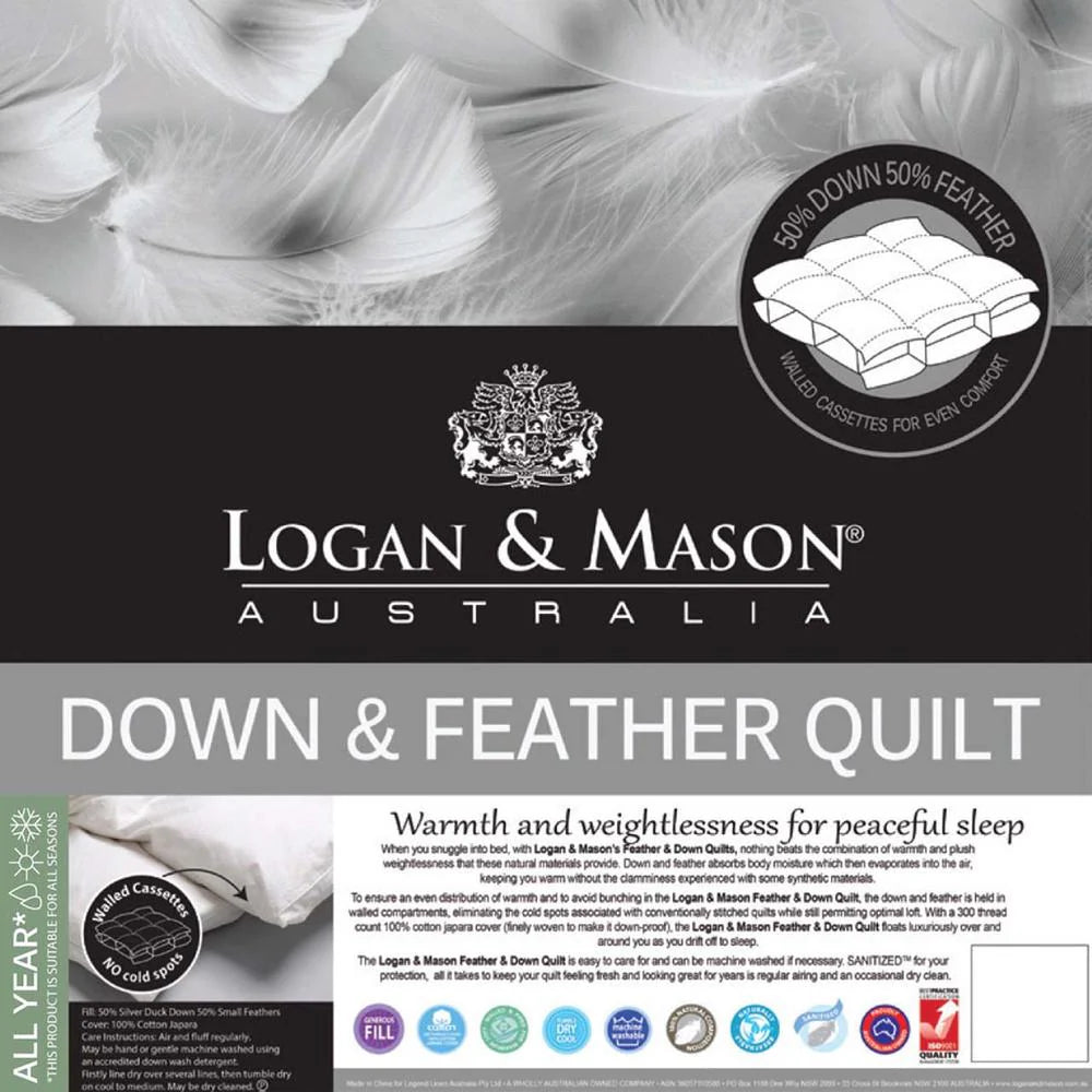 Logan and Mason 50/50 Duck Down and Feather Quilt