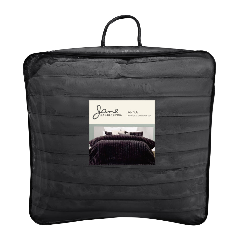 Arna Comforter Queen Charcoal