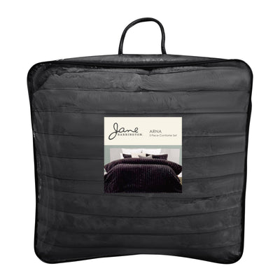 Arna Comforter Queen Charcoal