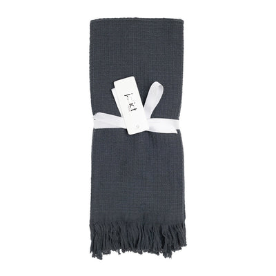 Blue colour waffle hand towel tied in a ribbon 