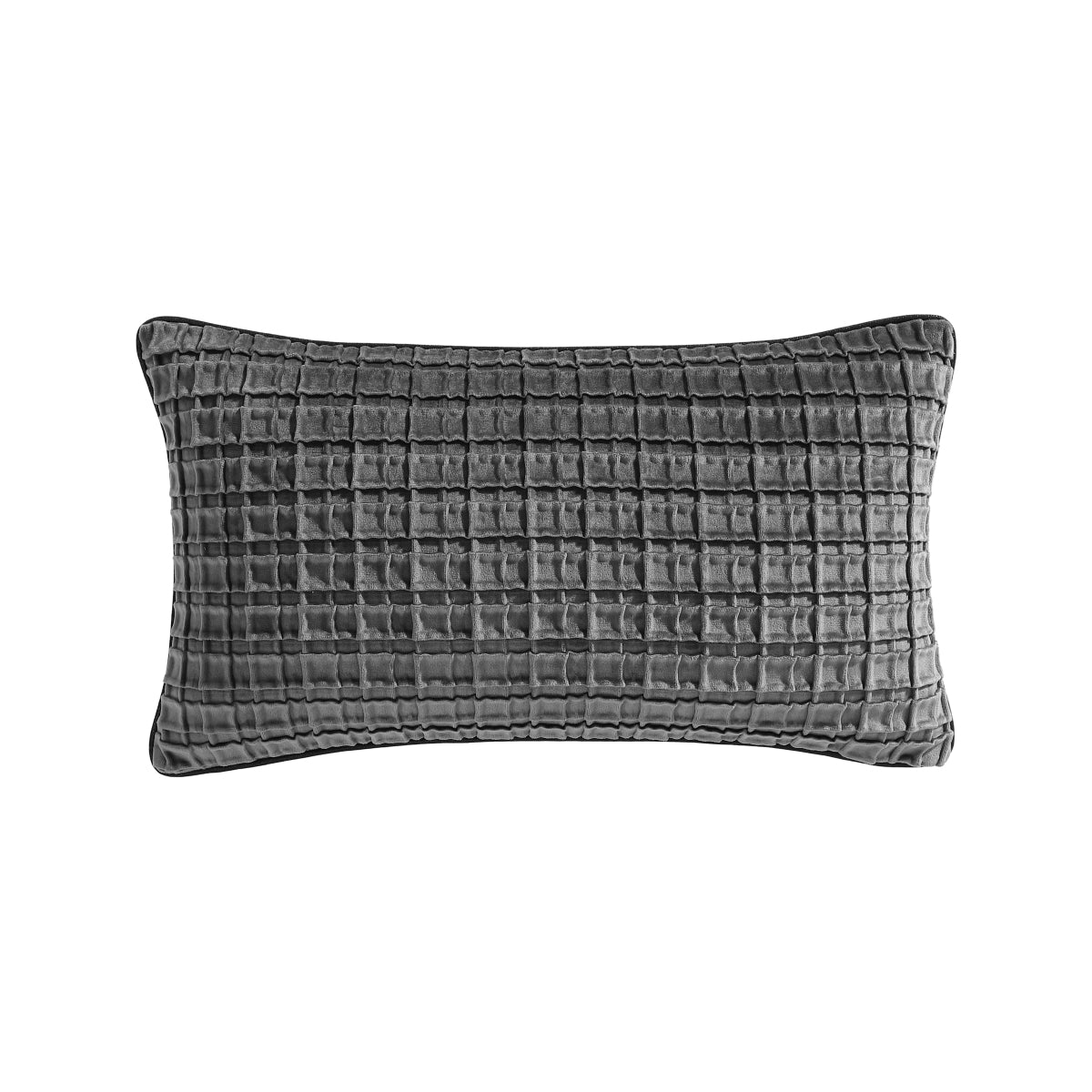 DAVINCI OPULENCE PINTUCKED VELVET ACCESSORIES GRANITE