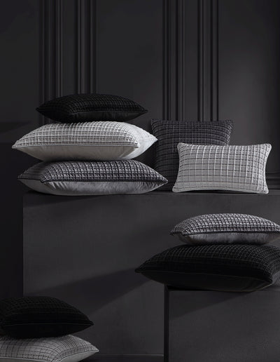DAVINCI OPULENCE PINTUCKED VELVET ACCESSORIES GRANITE